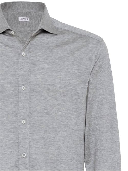 Gray men's shirt Brunello Cucinelli | MH8366686C571